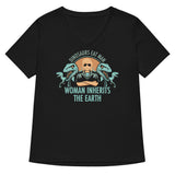 Woman Inherits The Earth Women's V-Neck Tee
