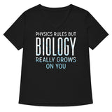 Biology Really Grows On You Women's V-Neck Tee