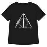 Nerdy Hallows Women's V-Neck Tee