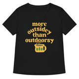 More Outsidey Than Outdoorsy Women's V-Neck Tee