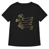 Puptical Illusion Women's V-Neck Tee