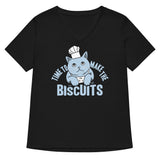 Time To Make The Biscuits Women's V-Neck Tee