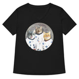 Catstronauts Women's V-Neck Tee