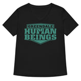 Greendale Human Beings Women's V-Neck Tee
