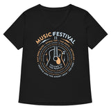 Music Festival Women's V-Neck Tee