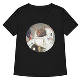 Astrocat Women's V-Neck Tee