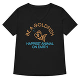 Be A Goldfish Women's V-Neck Tee