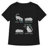 Cat Day Schedule Women's V-Neck Tee