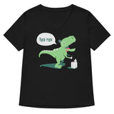 Tea Rex Women's V-Neck Tee