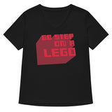 Go Step On A Lego Women's V-Neck Tee