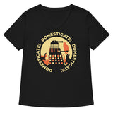 Domesticate! Domesticate! Domesticate! Women's V-Neck Tee