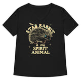 The Stab Rabbit Is My Spirit Animal Women's V-Neck Tee