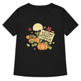 Welcome Great Pumpkin Women's V-Neck Tee
