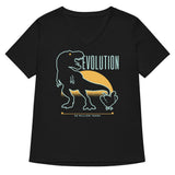 Dinosaur Evolution Women's V-Neck Tee