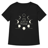 It's Just A Phase Women's V-Neck Tee