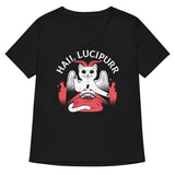 Hail Lucipurr Women's V-Neck Tee