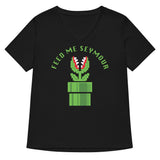 Feed Me Seymour Women's V-Neck Tee