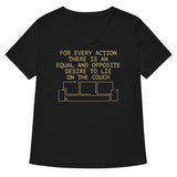 For Every Action There Is An Equal And Opposite Women's V-Neck Tee
