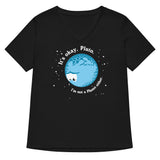 It's Okay Pluto Women's V-Neck Tee