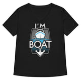 I'm On A Boat Women's V-Neck Tee