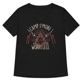 Camp S'more Worry Less Women's V-Neck Tee