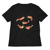 Foxes In Space Women's V-Neck Tee