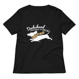 Dachshund Through The Snow Women's V-Neck Tee