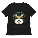 Dog Of Mischief Women's V-Neck Tee