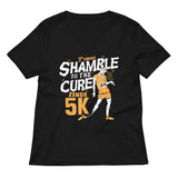 Shamble To The Cure Zombie 5K Women's V-Neck Tee