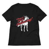 Don't Stop Believing Unicorn Women's V-Neck Tee