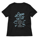 Love Is In The Air Women's V-Neck Tee
