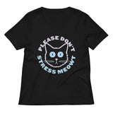 Please Don't Stress Meowt Women's V-Neck Tee