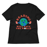 Reading Will Save The World Women's V-Neck Tee