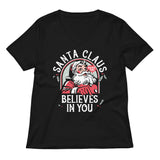 Santa Claus Believes In You Women's V-Neck Tee