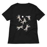 Wolves In Space Women's V-Neck Tee