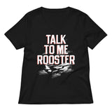 Talk To Me Rooster Women's V-Neck Tee