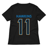 Hawkins 11 Women's V-Neck Tee