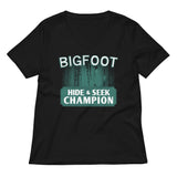 Bigfoot Hide And Seek Champion Women's V-Neck Tee