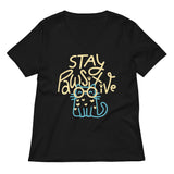 Stay Pawsitive Women's V-Neck Tee