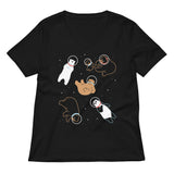 Bears In Space Women's V-Neck Tee