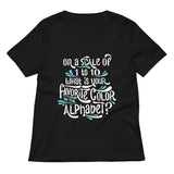 Favorite Color In The Alphabet Women's V-Neck Tee