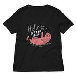 Hello From The Otter Side Women's V-Neck Tee