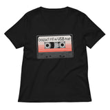 Doesn't Fit In USB Port Women's V-Neck Tee