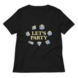 Let's Party Dice Women's V-Neck Tee