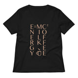 Energy Equals Milk Times Coffee Squared Women's V-Neck Tee