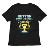 Button Mashing Champion Women's V-Neck Tee