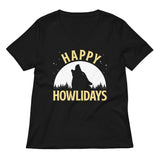 Happy Howlidays Women's V-Neck Tee