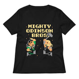 Mighty Odinson Bros Women's V-Neck Tee