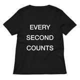 Every Second Counts Women's V-Neck Tee