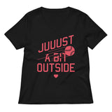Just A Bit Outside Women's V-Neck Tee
